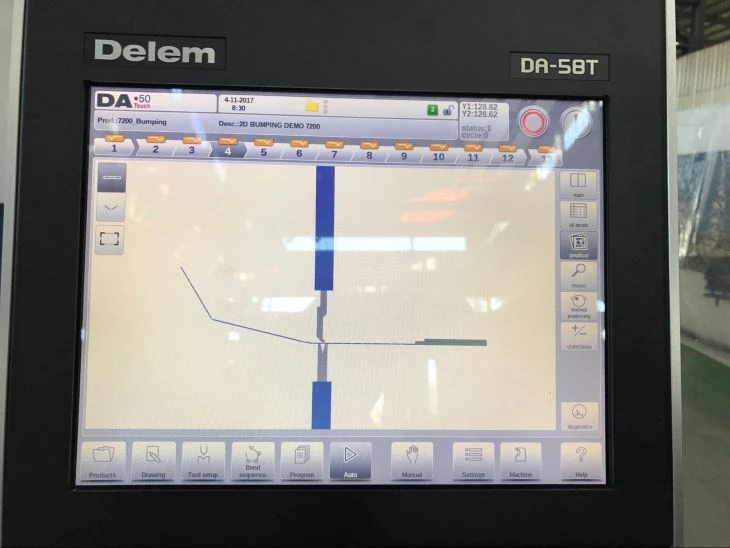 DA58T Touch screen controller 2D Yawei 4 axis cnc pressbrakes china